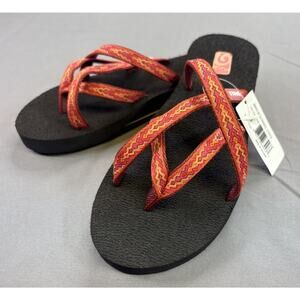 Teva Women's Olowahu Flip-Flop Thong Sandals Orange Women’s Size 7 - NWT